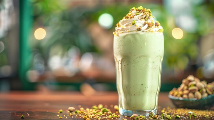 pistachio milkshake glass
