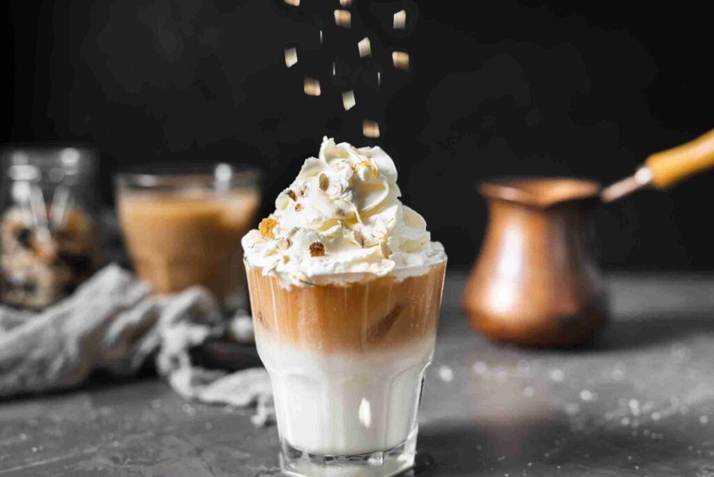 whipped coffee in cup