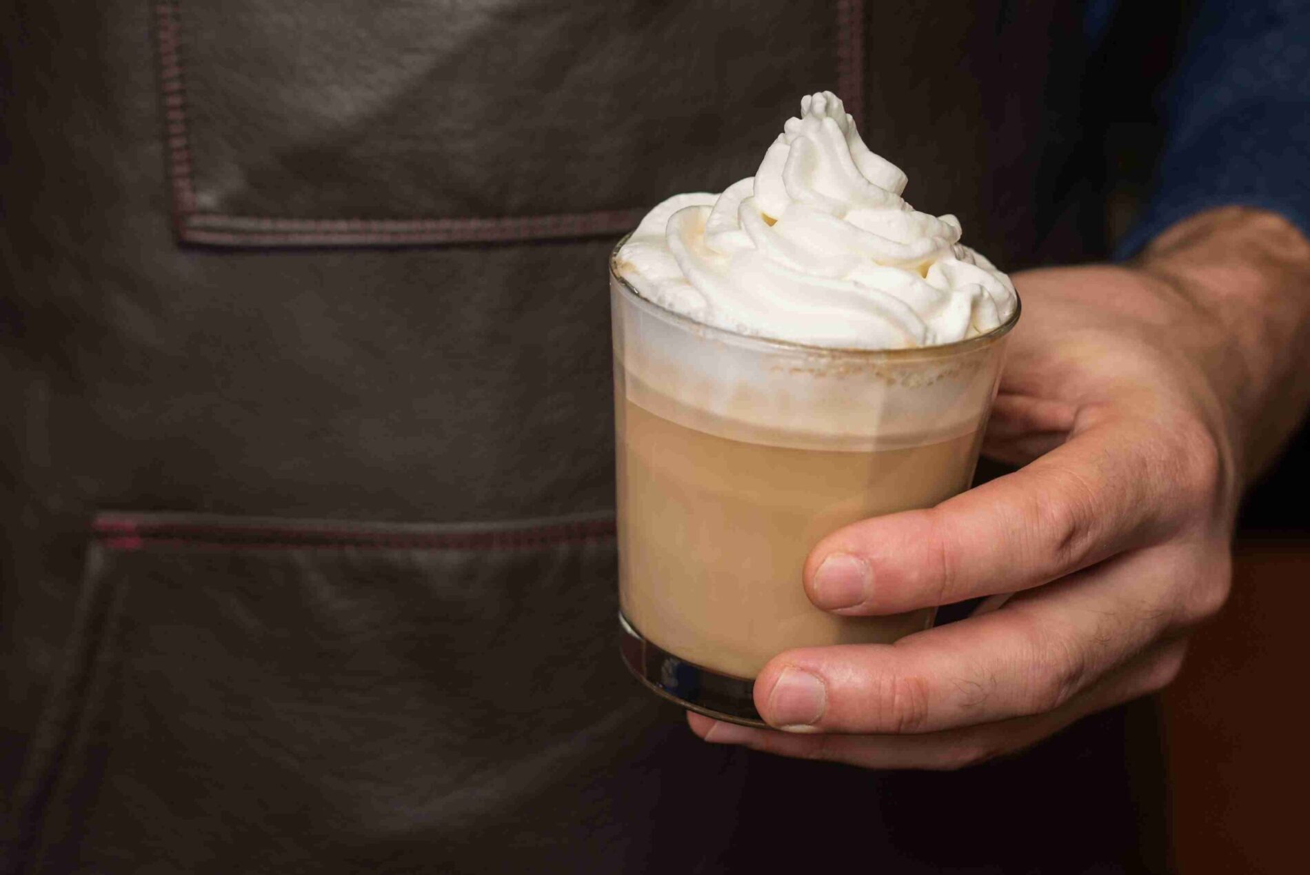 whipped coffee recipe in hand