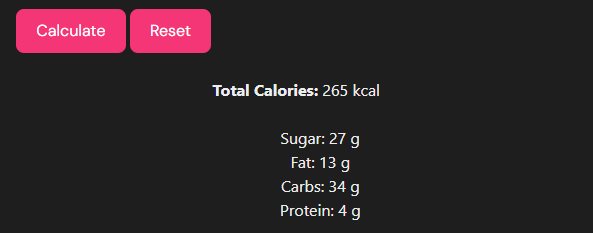 Dunkin’ Nutrition Calculator