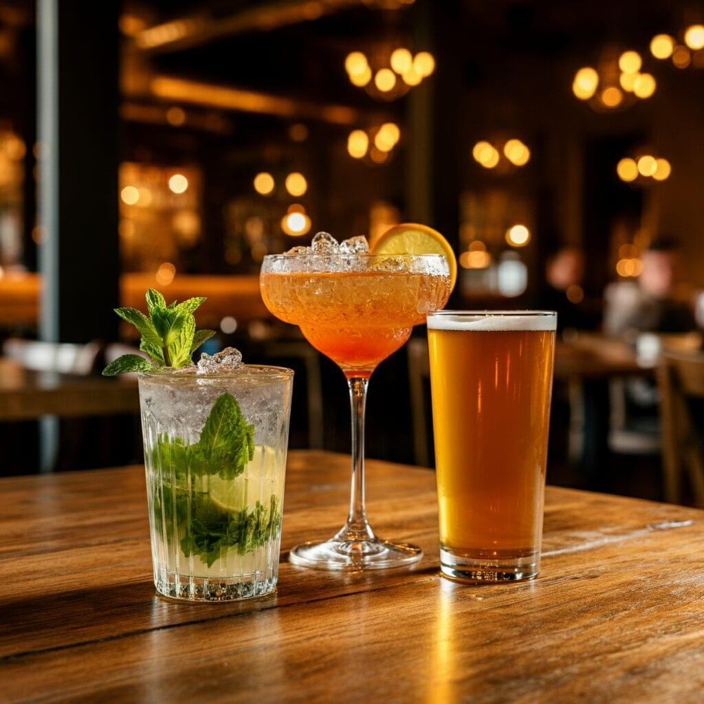 bj's drink menu with prices and recipes