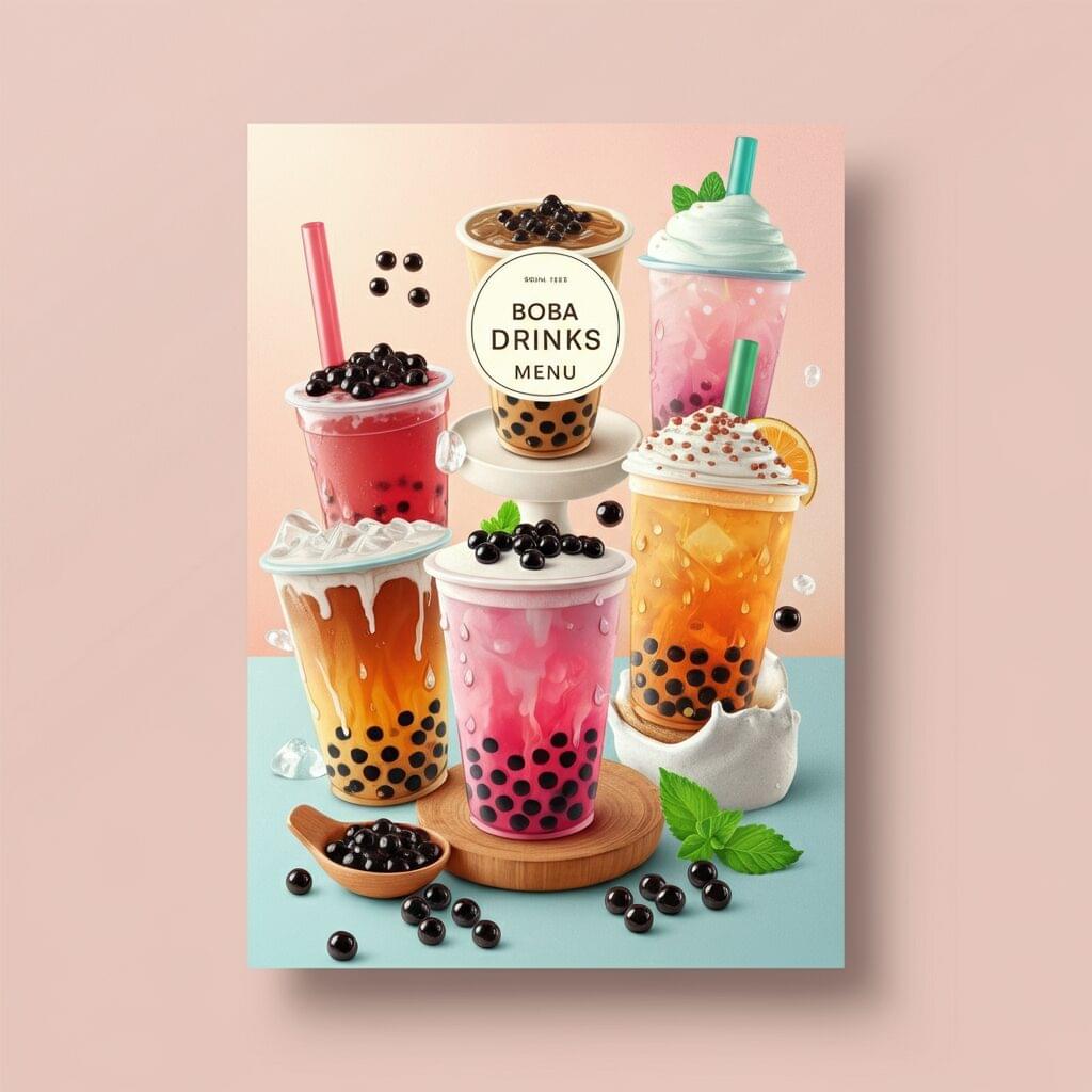 Boba Drinks Menu